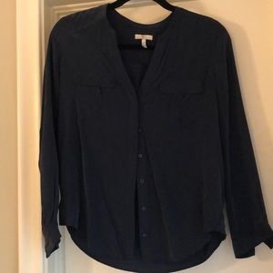 Silk Button Down Blouse